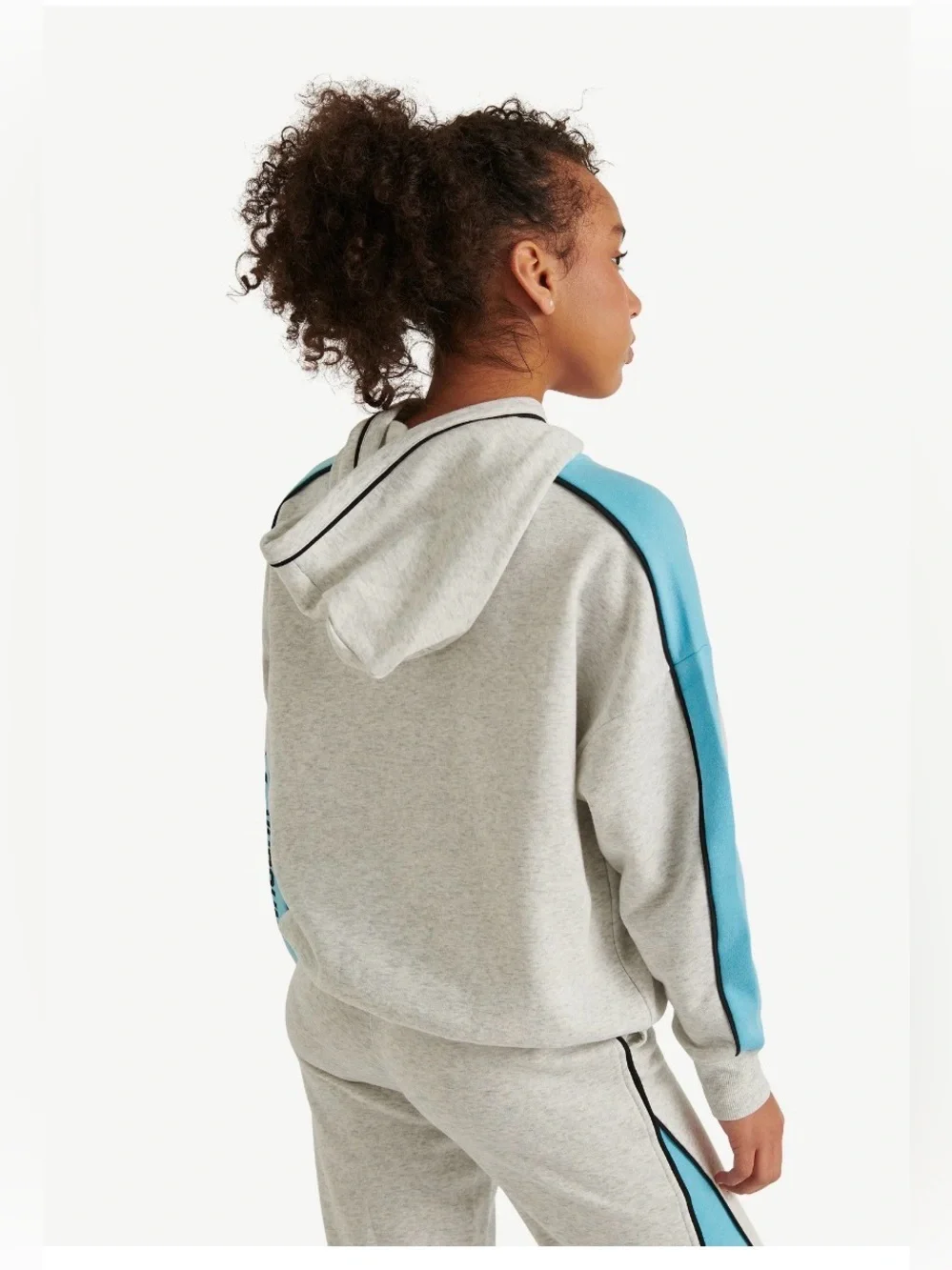 Justice Girls' Gray & Blue Racing Hoodie - Justice Racing NASCAR